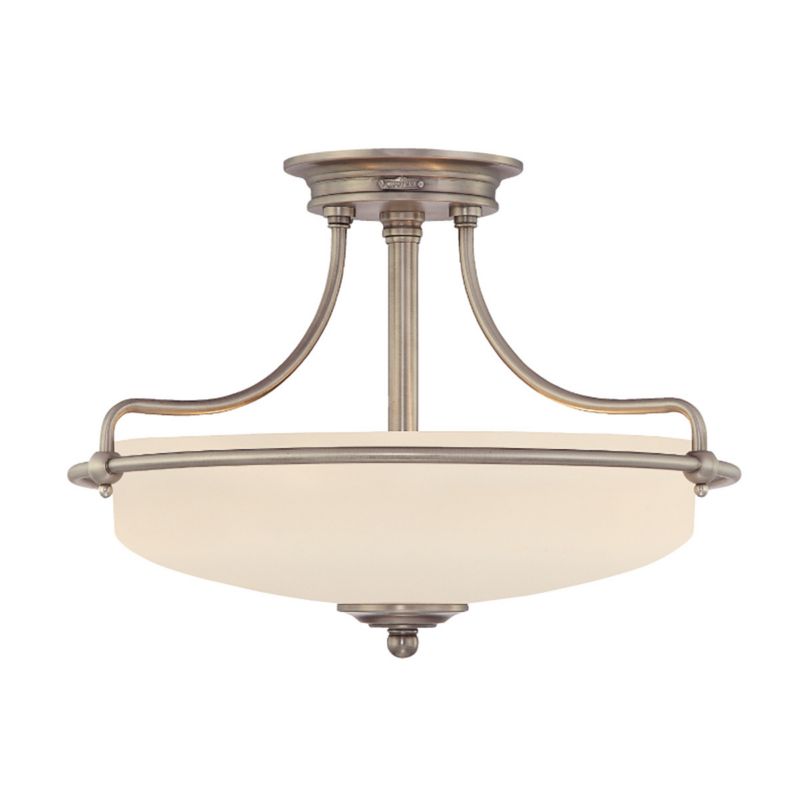 Lampa sufitowa wisząca Quoizel Griffin antyczny nikiel wym: 30 x 42 x 42 cm 3xE27 x  1 szt.