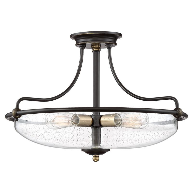 Lampa sufitowa wisząca Quoizel Griffin brąz palladiańsko-mosiądz wym: 36 x 53 x 53 cm 4xE27 x  1 szt.
