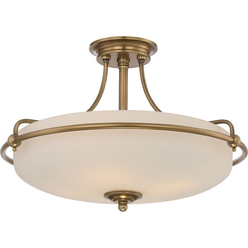 Lampa sufitowa wisząca Quoizel Griffin postarzany mosiądz wym: 35 x 53 x 53 cm 4xE27 x  1 szt.