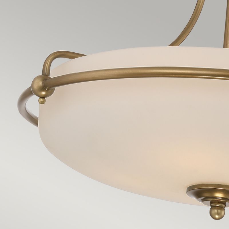 Lampa sufitowa wisząca Quoizel Griffin postarzany mosiądz wym: 35 x 53 x 53 cm 4xE27 x  1 szt.