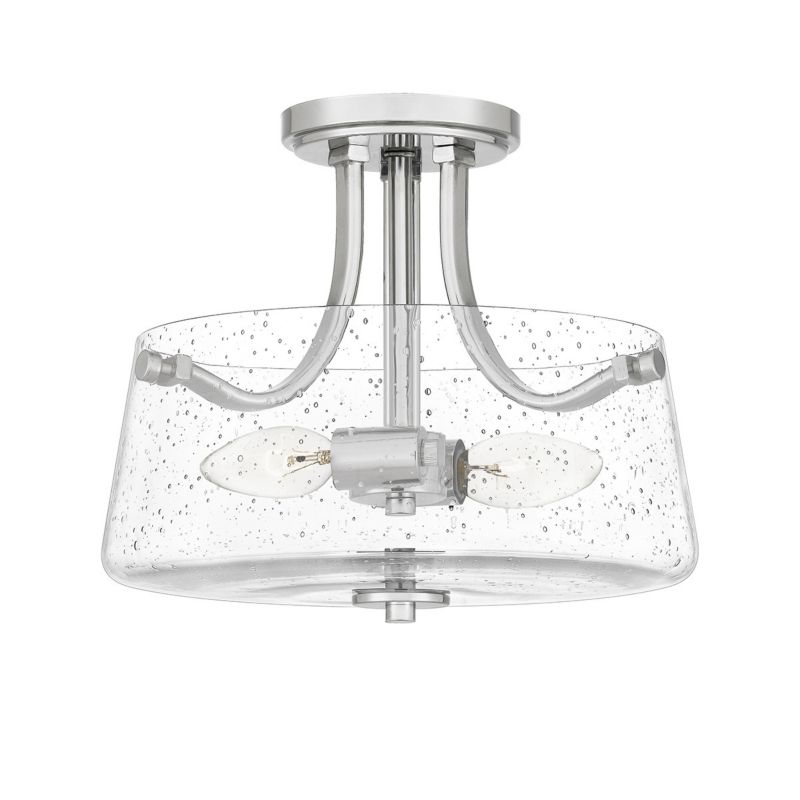 Lampa sufitowa wisząca Quoizel Hollister polerowany nikiel wym: 26,8 x 31,3 x 31,3 cm 2xE27 x  1 szt.