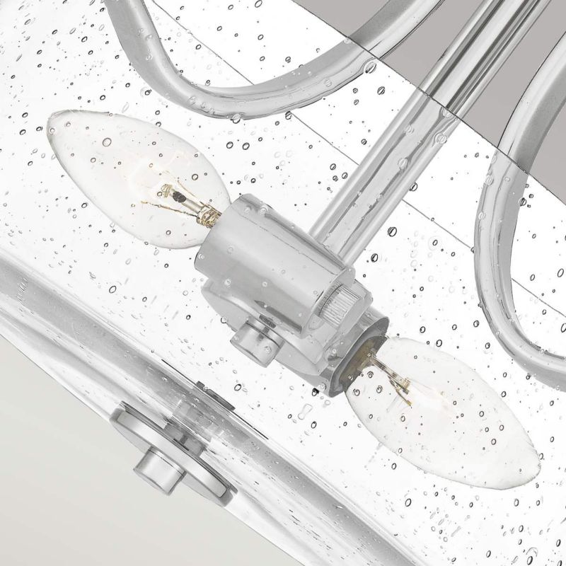 Lampa sufitowa wisząca Quoizel Hollister polerowany nikiel wym: 26,8 x 31,3 x 31,3 cm 2xE27 x  1 szt.
