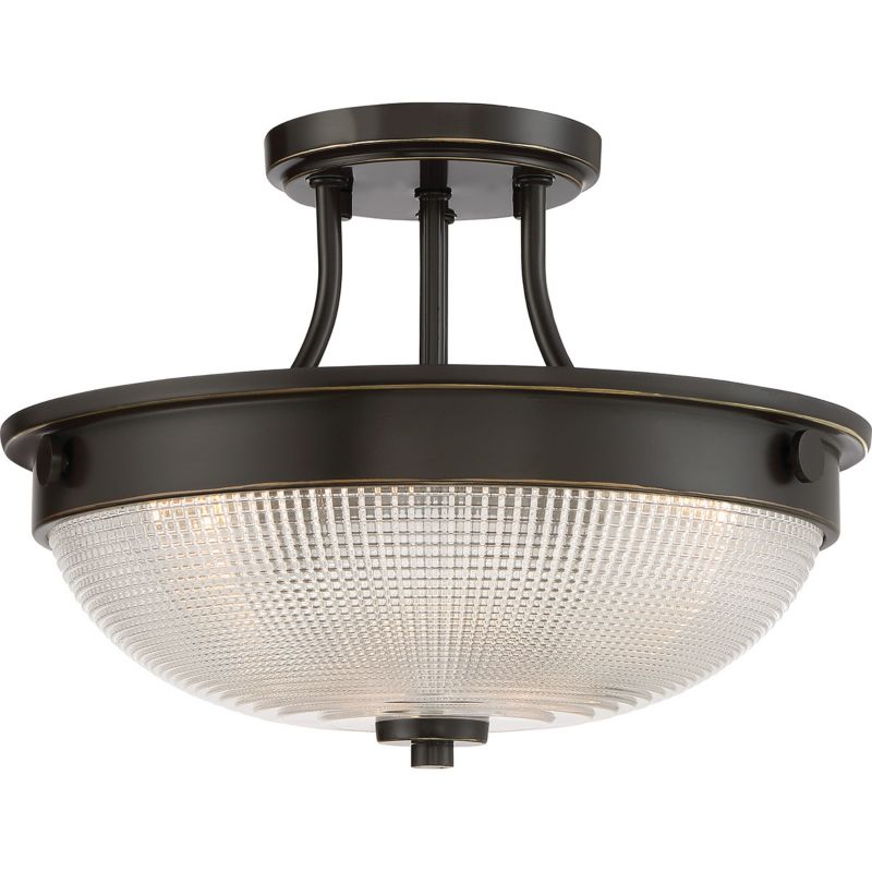 Lampa sufitowa wisząca Quoizel Mantle brąz palladiański wym: 24,6 x 32,7 x 32,7 cm 2xE27 x  1 szt.