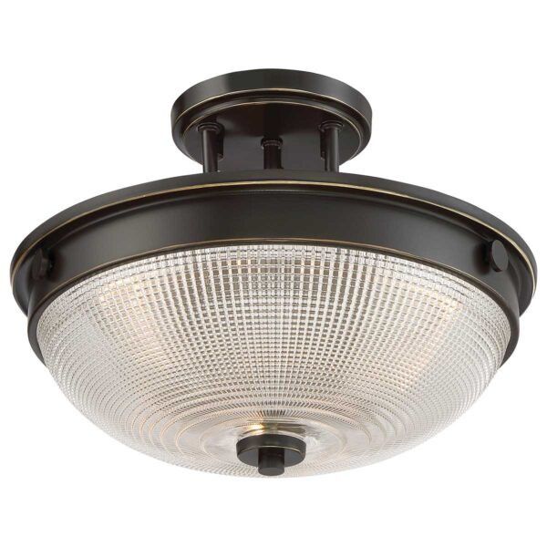 Lampa sufitowa wisząca Quoizel Mantle brąz palladiański wym: 24,6 x 32,7 x 32,7 cm 2xE27 x  1 szt.