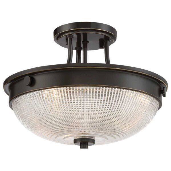 Lampa sufitowa wisząca Quoizel Mantle brąz palladiański wym: 24,6 x 32,7 x 32,7 cm 2xE27 x  1 szt.