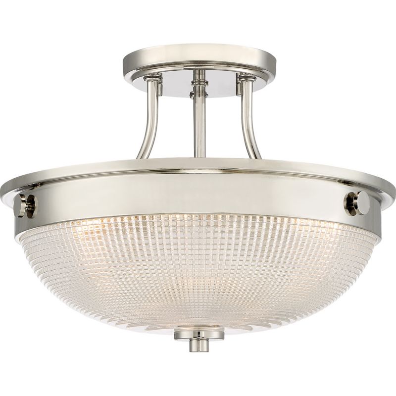 Lampa sufitowa wisząca Quoizel Mantle imperialne srebro wym: 24,6 x 32,7 x 32,7 cm 2xE27 x  1 szt.