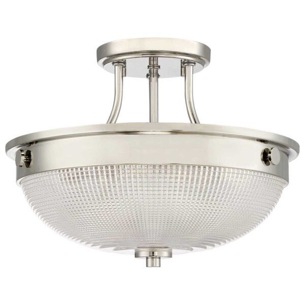 Lampa sufitowa wisząca Quoizel Mantle imperialne srebro wym: 24,6 x 32,7 x 32,7 cm 2xE27 x  1 szt.