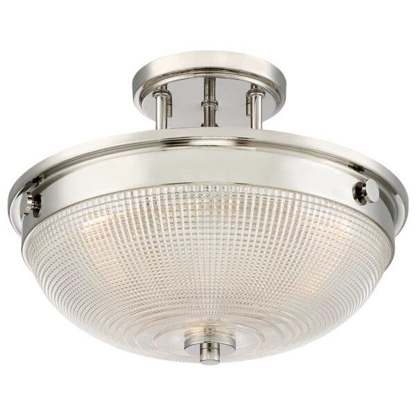 Lampa sufitowa wisząca Quoizel Mantle imperialne srebro wym: 24,6 x 32,7 x 32,7 cm 2xE27 x  1 szt.