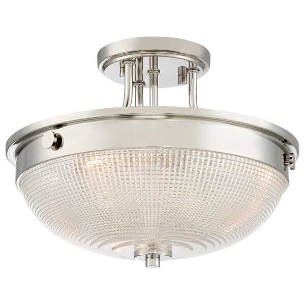 Lampa sufitowa wisząca Quoizel Mantle imperialne srebro wym: 24,6 x 32,7 x 32,7 cm 2xE27 x  1 szt.