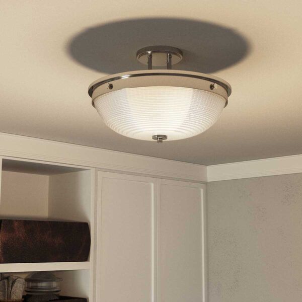 Lampa sufitowa wisząca Quoizel Mantle imperialne srebro wym: 24,6 x 32,7 x 32,7 cm 2xE27 x  1 szt.
