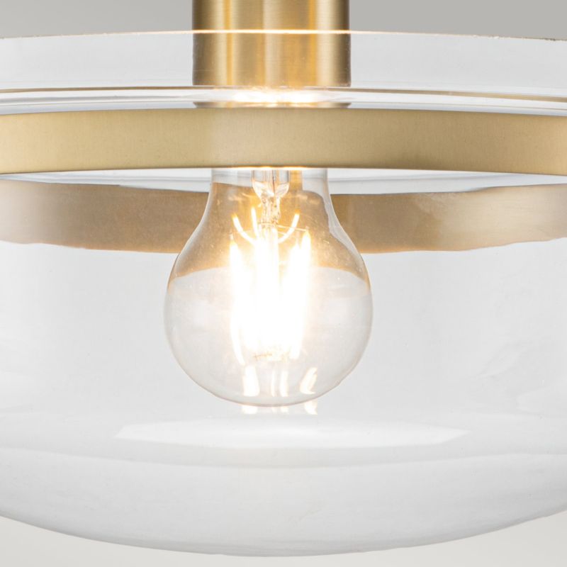 Lampa sufitowa wisząca Quoizel Penn Station szczotkowany mosiądz wym: 26,7 x 33 x 33 cm 1xE27 x  1 szt.