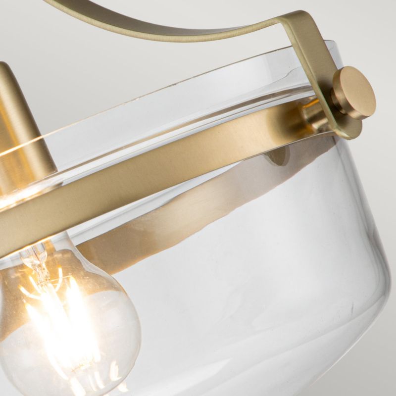 Lampa sufitowa wisząca Quoizel Penn Station szczotkowany mosiądz wym: 26,7 x 33 x 33 cm 1xE27 x  1 szt.