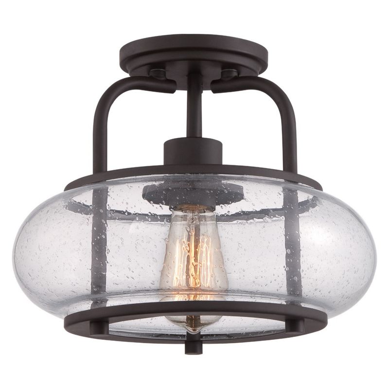 Lampa sufitowa wisząca Quoizel Trilogy stary brąz wym: 24,8 x 30,5 x 30,5 cm 1xE27 x  1 szt.