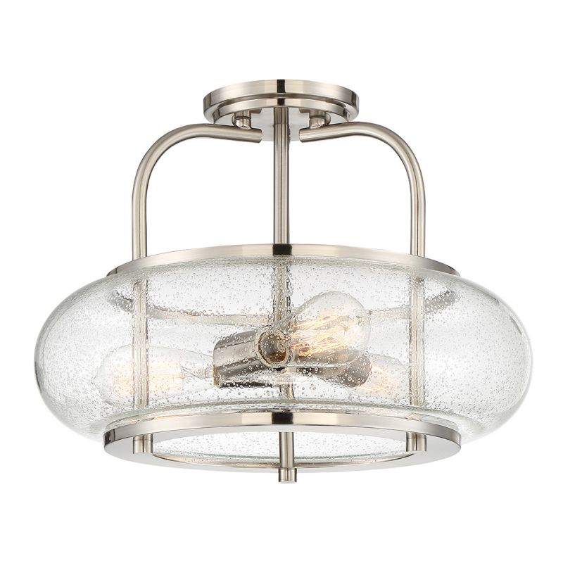 Lampa sufitowa wisząca Quoizel Trilogy szczotkowany nikiel wym: 30,2 x 40,6 x 40,6 cm 3xE27 x  1 szt.