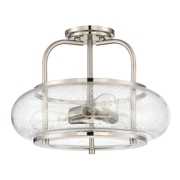 Lampa sufitowa wisząca Quoizel Trilogy szczotkowany nikiel wym: 30,2 x 40,6 x 40,6 cm 3xE27 x  1 szt.