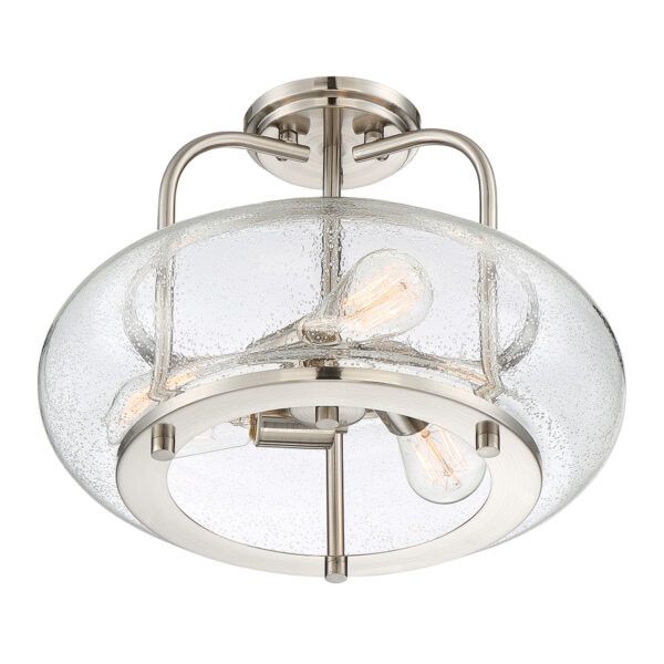 Lampa sufitowa wisząca Quoizel Trilogy szczotkowany nikiel wym: 30,2 x 40,6 x 40,6 cm 3xE27 x  1 szt.