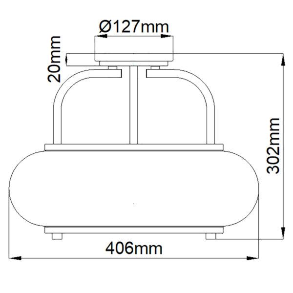 Lampa sufitowa wisząca Quoizel Trilogy szczotkowany nikiel wym: 30,2 x 40,6 x 40,6 cm 3xE27 x  1 szt.