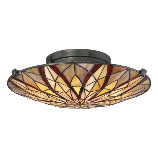 Lampa sufitowa wisząca Quoizel Victory 4619 ciemny brąz Tiffany 2xE27 x 1 szt.