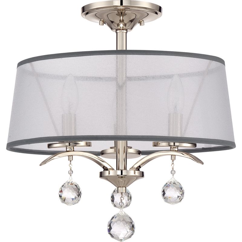 Lampa sufitowa wisząca Quoizel Whitney imperialne srebro wym: 143,3 x 40,7 x 40,7 cm 3xE14 x  1 szt.