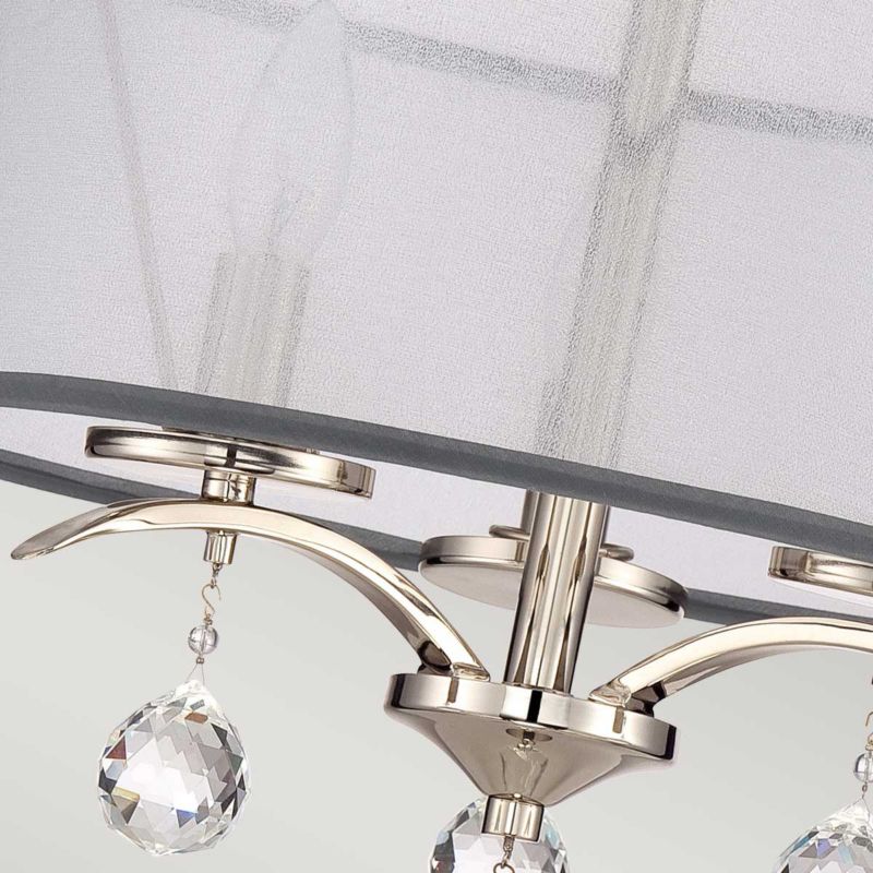 Lampa sufitowa wisząca Quoizel Whitney imperialne srebro wym: 143,3 x 40,7 x 40,7 cm 3xE14 x  1 szt.