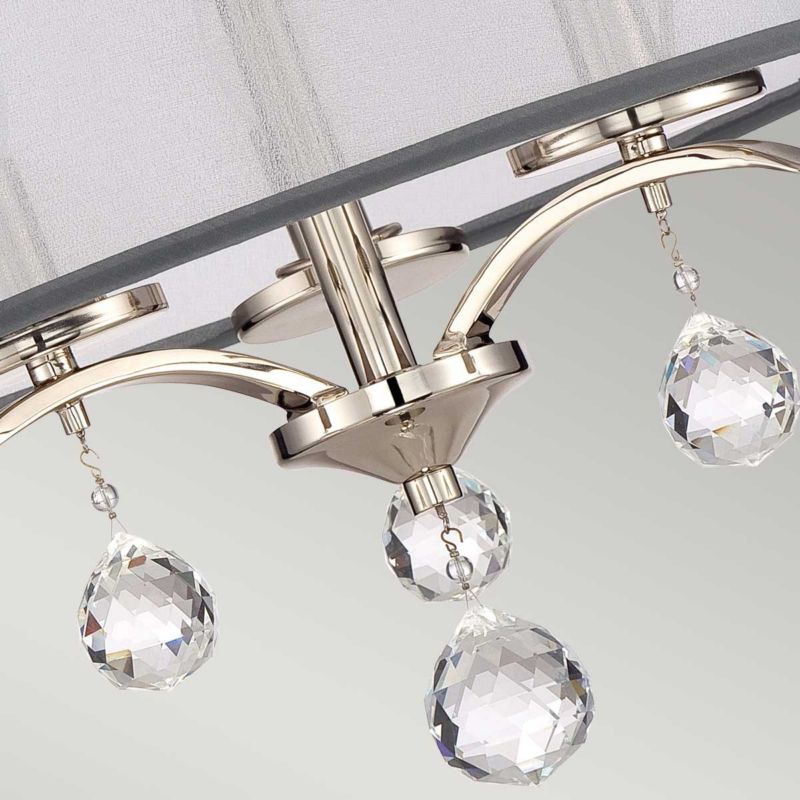 Lampa sufitowa wisząca Quoizel Whitney imperialne srebro wym: 143,3 x 40,7 x 40,7 cm 3xE14 x  1 szt.