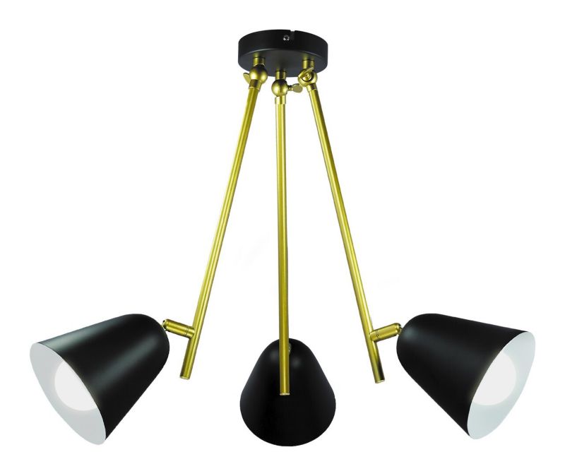 Lampa sufitowa wisząca Rabalux Alder 3760 czarna industrialna 3xE14 x 1 szt.