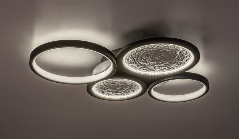 Lampa sufitowa wisząca Rabalux Aranis 3782 czarno-biała pilot wbudowany LED 40W 1 szt.