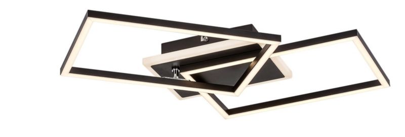 Lampa sufitowa wisząca Rabalux Athelstan czarny matowa-biała wym: 8 x 50 x 39 cm wbudowany LED 40W 1 szt.