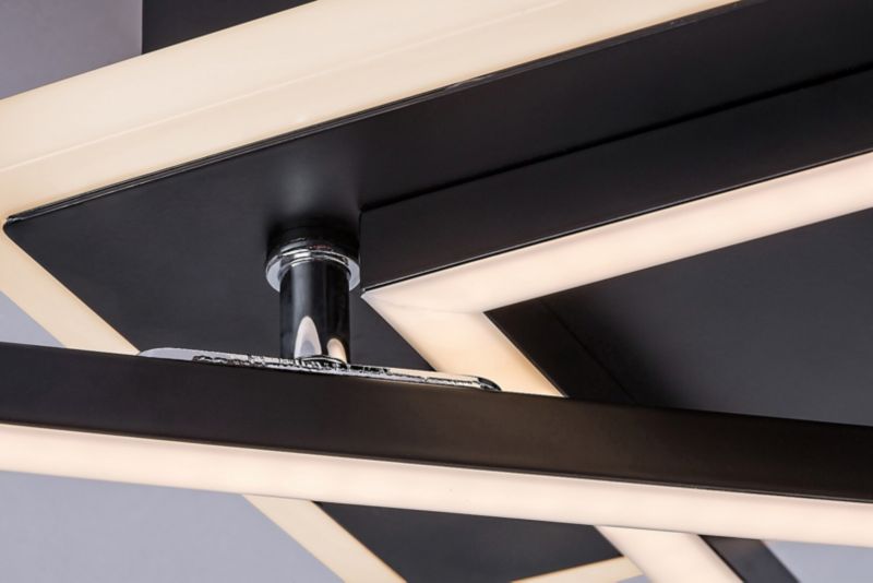 Lampa sufitowa wisząca Rabalux Athelstan czarny matowa-biała wym: 8 x 50 x 39 cm wbudowany LED 40W 1 szt.