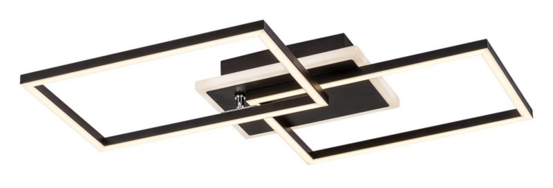 Lampa sufitowa wisząca Rabalux Athelstan czarny matowa-biała wym: 8 x 50 x 39 cm wbudowany LED 40W 1 szt.
