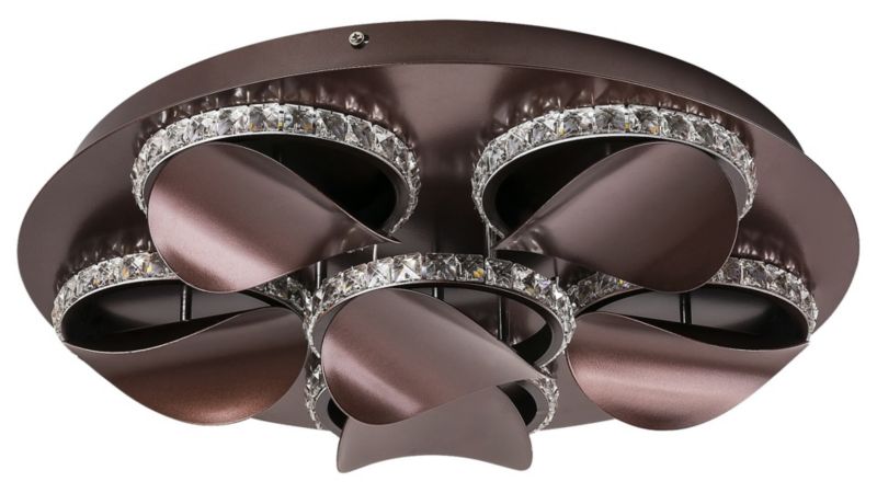 Lampa sufitowa wisząca Rabalux Capriana 0516 brązowy metalik kryształowa wbudowany LED 36W 1 szt.