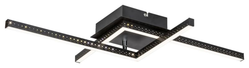 Lampa sufitowa wisząca Rabalux Casimir czarny matowa-biała wym: 7,5 x 62,5 x 38,5 cm wbudowany LED 23W 1 szt.