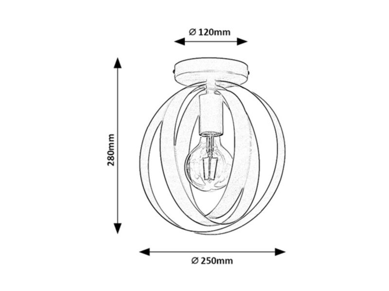Lampa sufitowa wisząca Rabalux Cortado 3593 czarna industrialna 1xE27 x 1 szt.
