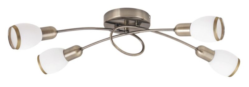 Lampa sufitowa wisząca Rabalux Elite brązowo-biała wym: 14 x 66 x 66 cm 4xE14 x  1 szt.