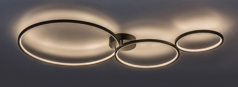 Lampa sufitowa wisząca Rabalux Formand 2976 czarno-biała ring wbudowany LED 38W 1 szt.