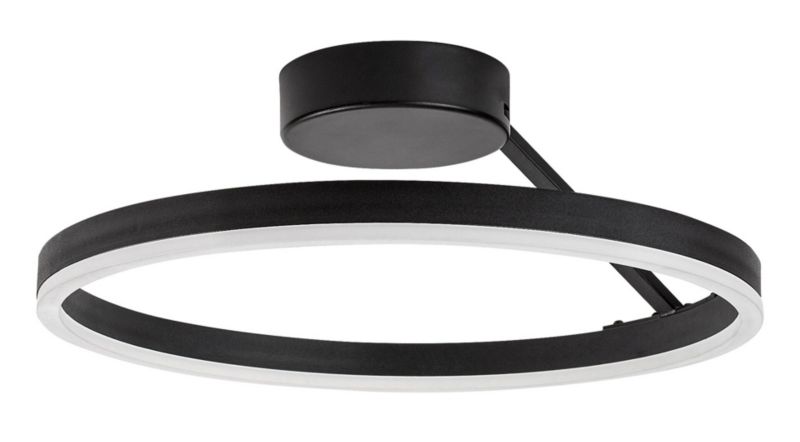 Lampa sufitowa wisząca Rabalux Isaure 3027 czarno-biała ring wbudowany LED 24W 1 szt.