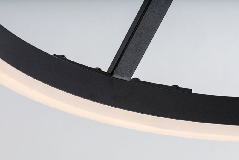 Lampa sufitowa wisząca Rabalux Isaure 3027 czarno-biała ring wbudowany LED 24W 1 szt.