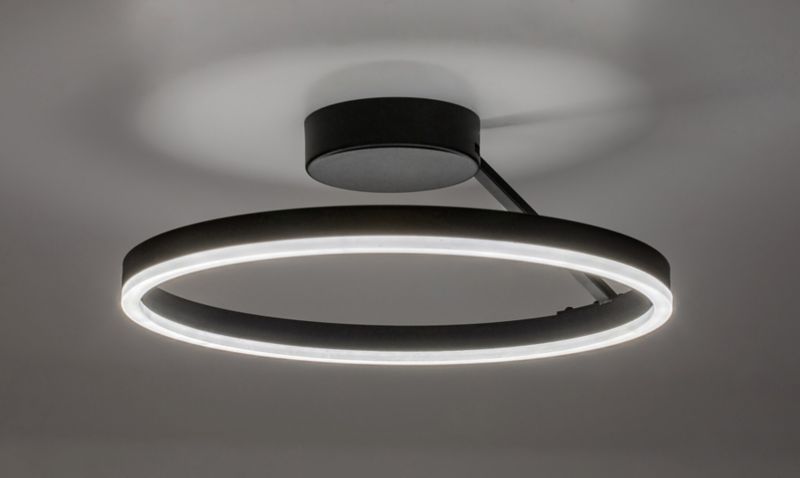 Lampa sufitowa wisząca Rabalux Isaure 3027 czarno-biała ring wbudowany LED 24W 1 szt.