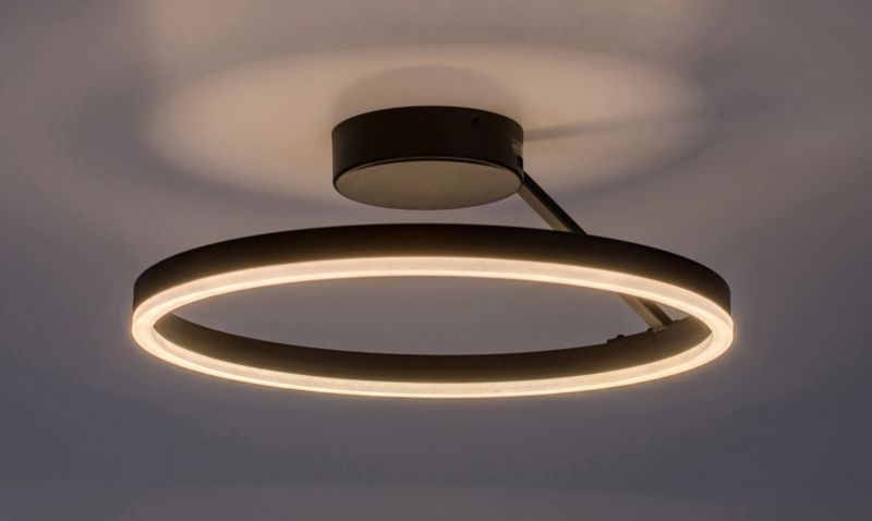 Lampa sufitowa wisząca Rabalux Isaure 3027 czarno-biała ring wbudowany LED 24W 1 szt.