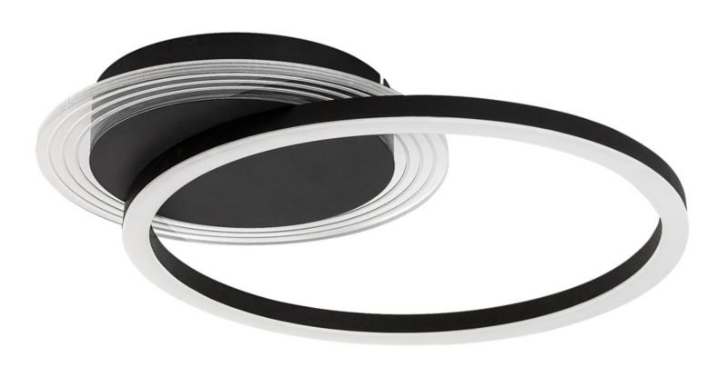 Lampa sufitowa wisząca Rabalux Kerstin 3683 czarno-biała nowoczesna wbudowany LED 24W 1 szt.