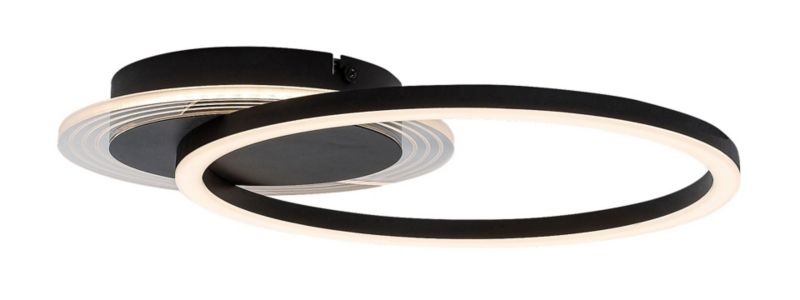Lampa sufitowa wisząca Rabalux Kerstin 3683 czarno-biała nowoczesna wbudowany LED 24W 1 szt.