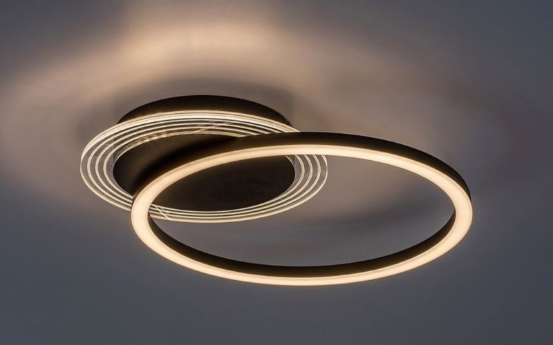 Lampa sufitowa wisząca Rabalux Kerstin 3683 czarno-biała nowoczesna wbudowany LED 24W 1 szt.