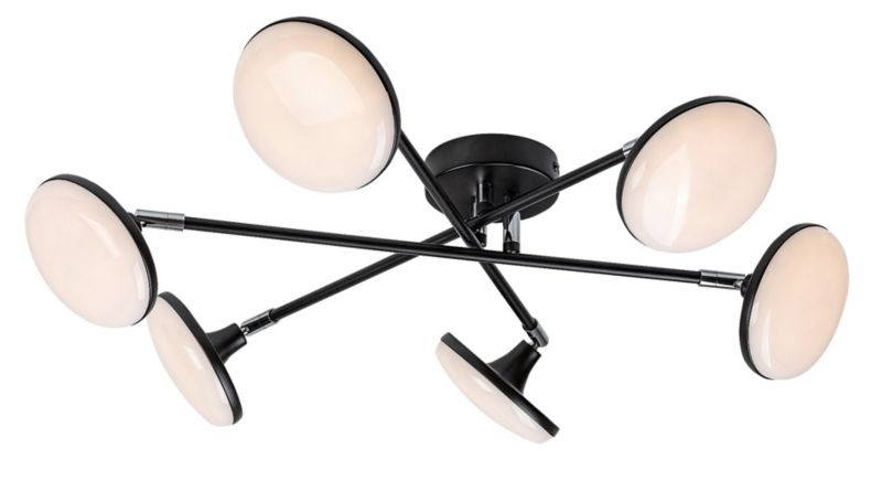 Lampa sufitowa wisząca Rabalux Madi 0637 czarny matowa-biała nowoczesna wbudowany LED 24W 1 szt.