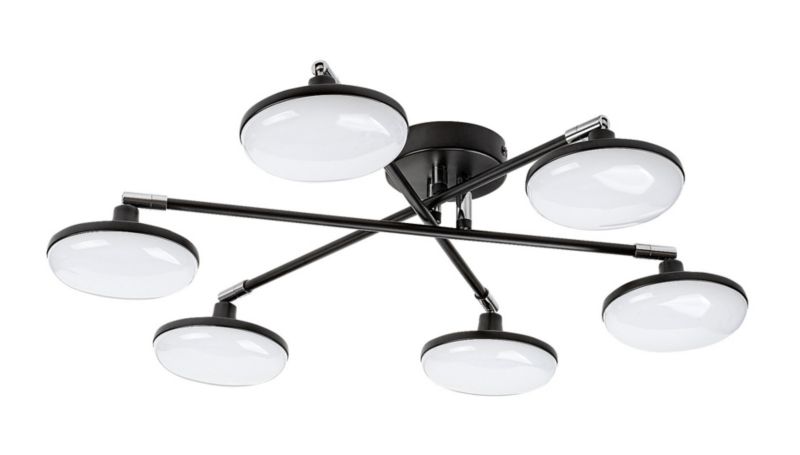 Lampa sufitowa wisząca Rabalux Madi 0637 czarny matowa-biała nowoczesna wbudowany LED 24W 1 szt.