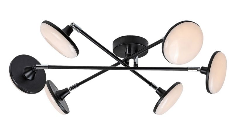 Lampa sufitowa wisząca Rabalux Madi 0637 czarny matowa-biała nowoczesna wbudowany LED 24W 1 szt.