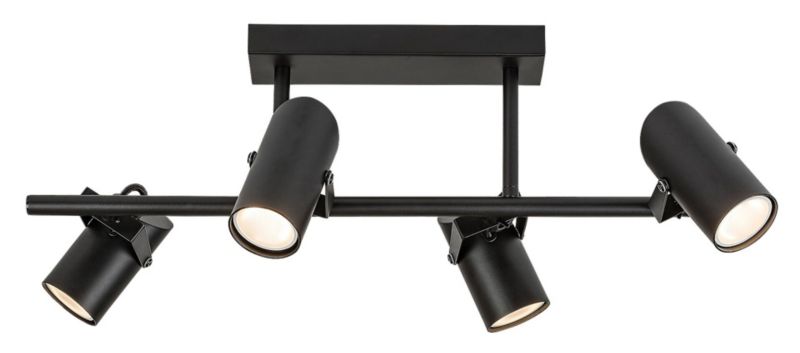 Lampa sufitowa wisząca Rabalux Maximilian czarny matowy wym: 21,5 x 57 cm 4xGU10 x  1 szt.