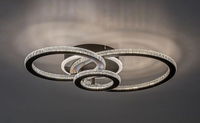 Lampa sufitowa wisząca Rabalux Maziar 3928 czarno-biała dekoracyjna wbudowany LED 40W 1 szt.