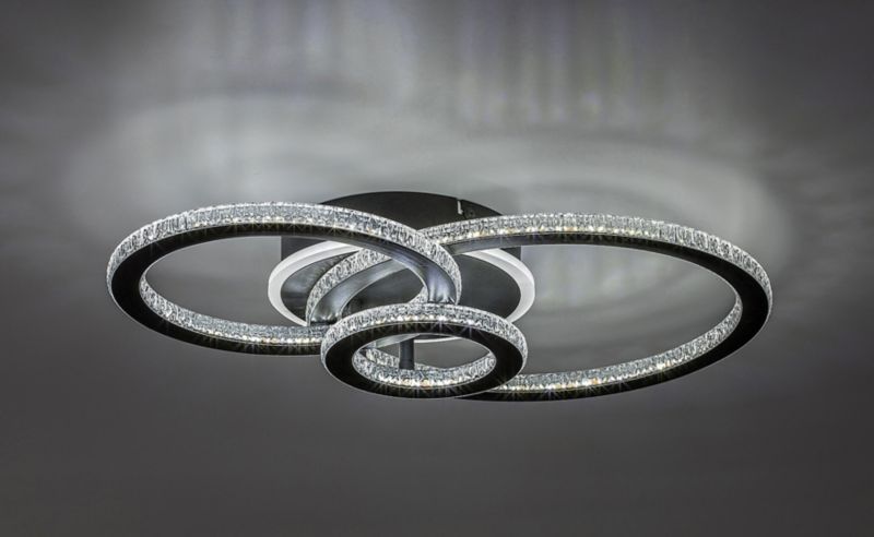 Lampa sufitowa wisząca Rabalux Maziar 3928 czarno-biała dekoracyjna wbudowany LED 40W 1 szt.
