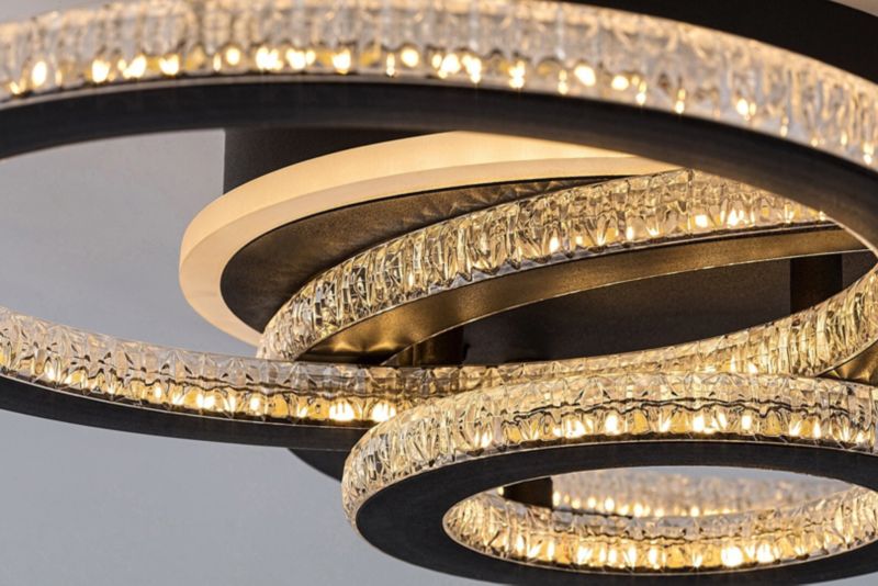 Lampa sufitowa wisząca Rabalux Maziar 3928 czarno-biała dekoracyjna wbudowany LED 40W 1 szt.