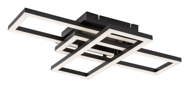 Lampa sufitowa wisząca Rabalux Mereni 3942 czarno-biała pilot wbudowany LED 40W 1 szt.